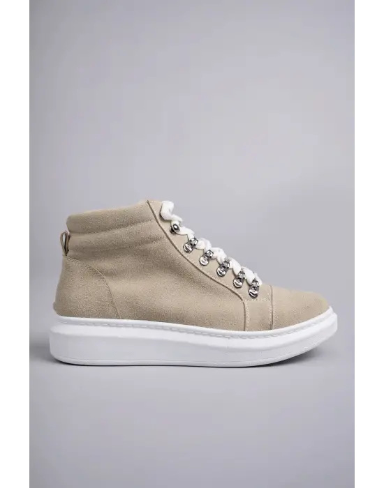 Omarı Rahat ve Şık Ottawa Bağcıklı Erkek Günlük Bot - Krem