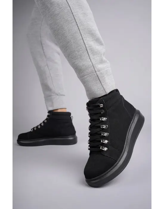 Omarı Siyah Ottawa Bağcıklı Süet Erkek Günlük Bot