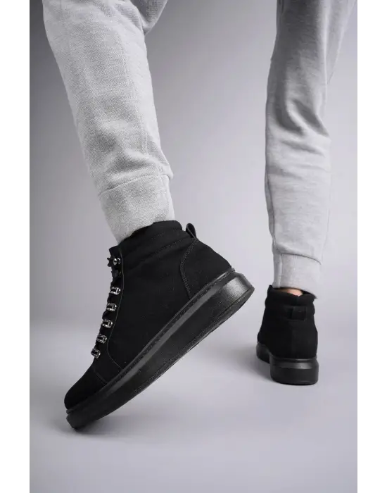 Omarı Siyah Ottawa Bağcıklı Süet Erkek Günlük Bot