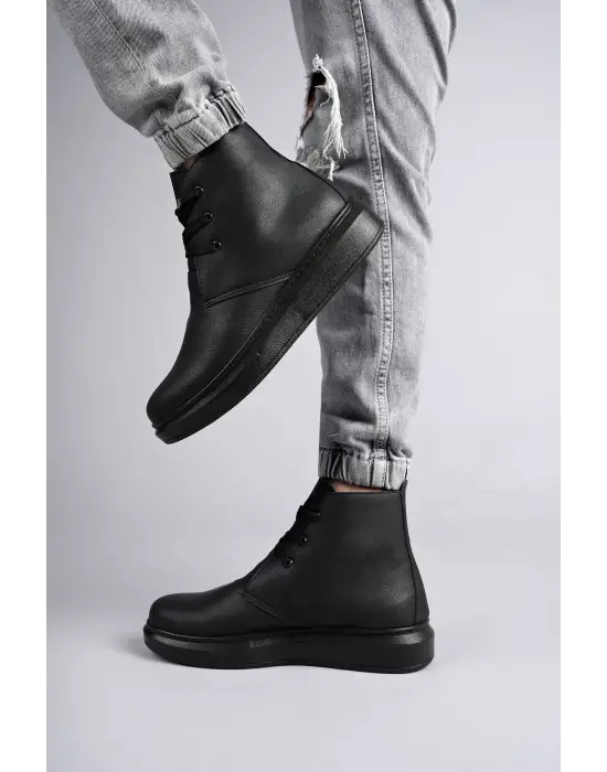 Omarı Oslo Bağcıklı Siyah Erkek Günlük Spor Bot