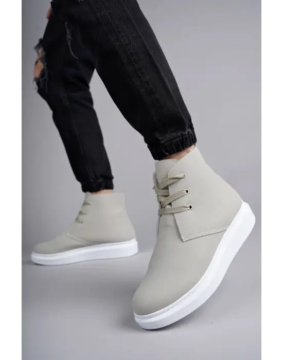 Omarı Oslo Bağcıklı Süet Erkek Günlük Spor Bot - Gri