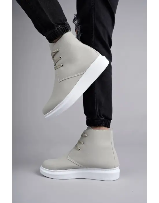 Omarı Oslo Bağcıklı Süet Erkek Günlük Spor Bot - Gri