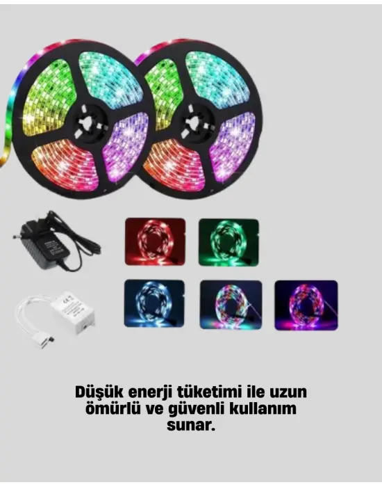 Smart Şerit Led Kumandalı Usb Enerjili Suya Dayanıklı Dekoratif Aydınlatma