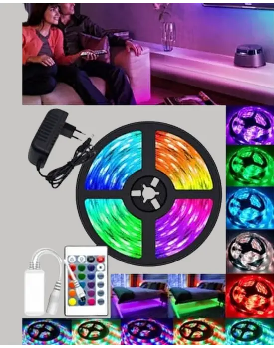 Smart Şerit Led Kumandalı Usb Enerjili Suya Dayanıklı Dekoratif Aydınlatma