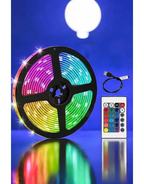 Smart Şerit Led Tv Arkası Renkli Kumandalı 10 Metre