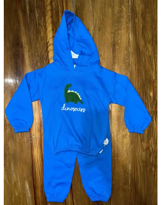 Omarı Çocuklar için Otomobil Desenli Gri Takım 6-24 Aylık