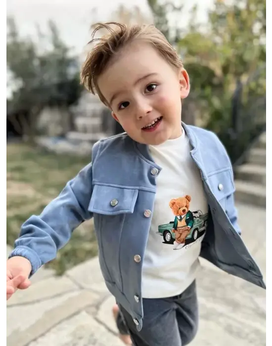 Omarı Yenidoğan Bebekler İçin Rahat Ve Şık Pijama Seti Turuncu