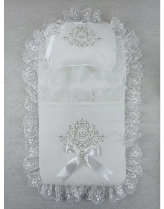 Omarı Yenidoğan Bambu Kundak Seti Ekru