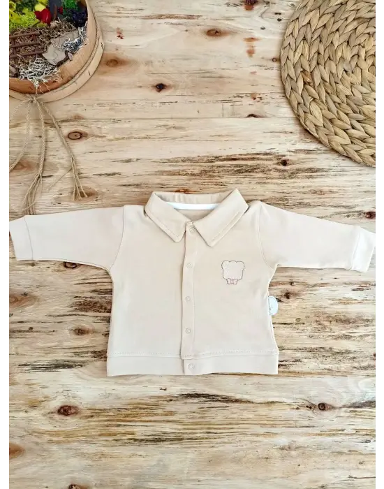 Omarı Oyuncaklı Altınbaşak Kız Erkek Bebek Takımı - Vizon Renkli