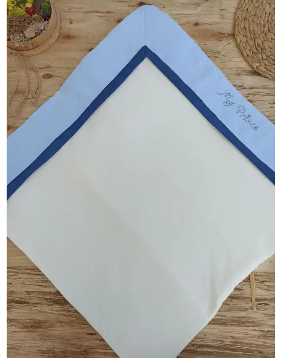 Omarı My Prince Taç Nakışlı Delüks Yenidoğan Bebek Battaniyesi - Mavi