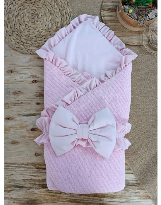 Omarı Yenidoğan Tericotton Bebek Battaniyesi - Pembe