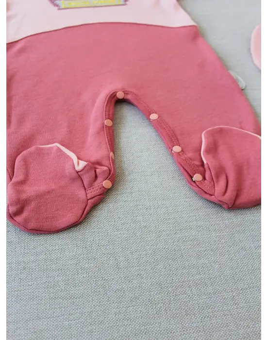 Omarı Özel Kuvvetler Nakışlı Bebek Tulumu - Gül Kurusu