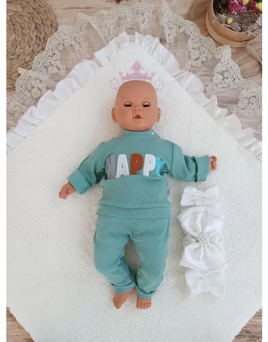 Omarı Doğal Wool Yenidoğan Bebek Battaniyesi Pembe Tasarım