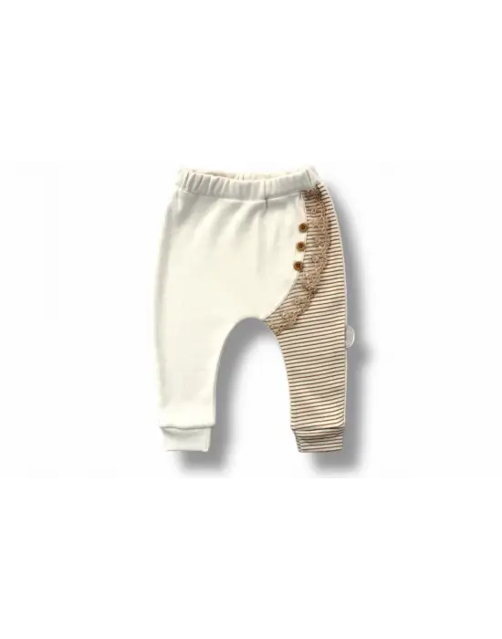 Omarı Minik Sincap Nakışlı Kız Bebek Takımı Kahverengi