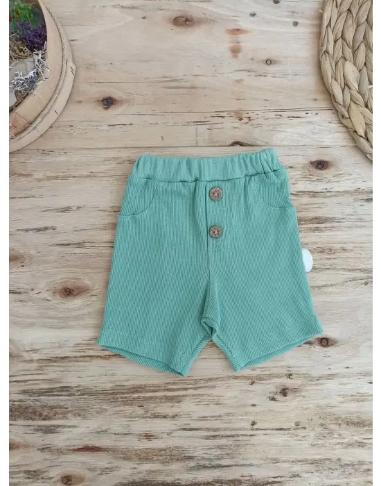 Omarı Ananas Desenli Bebek Takımı Yeşil