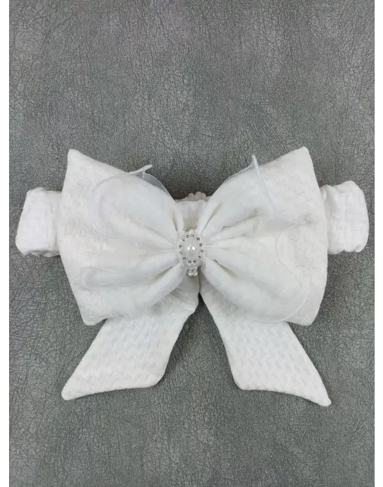 Omarı Yenidoğan Taç Nakışlı Soft Cotton Kundak Battaniyesi