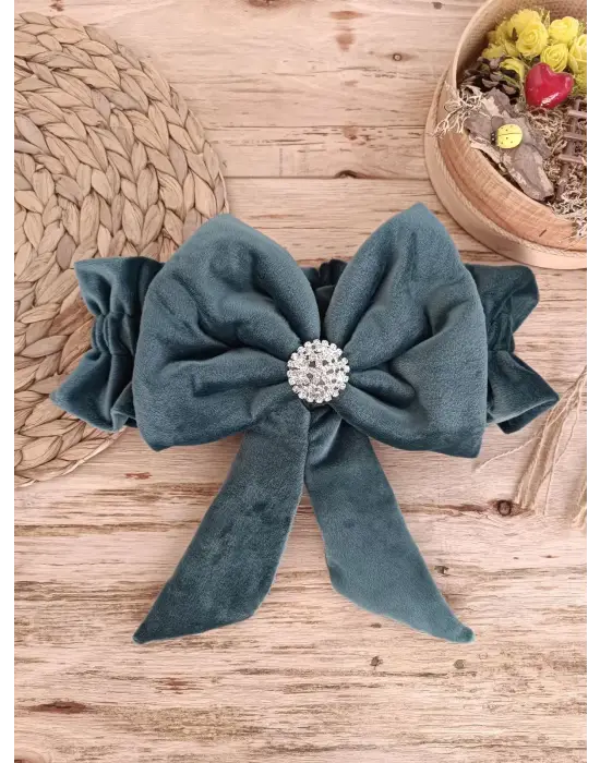 Omarı Saray Taç Nakışlı Ipek Fiyonklu Yenidoğan Duvak Bebek Battaniye