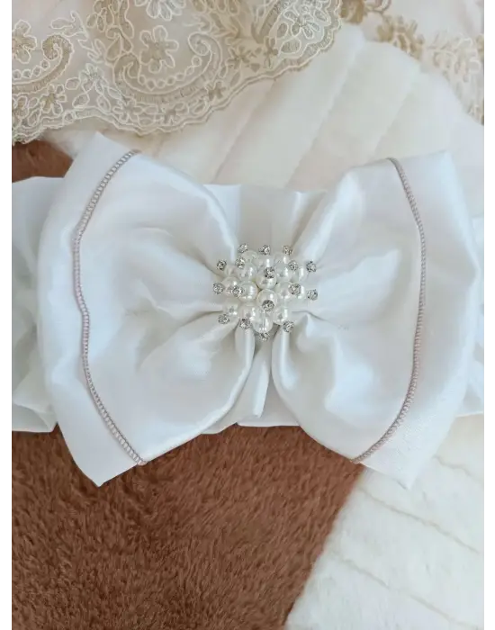 Omarı Yenidoğan Wool Yün Taç Nakışlı Battaniye