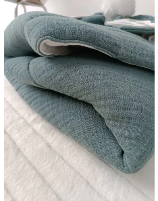 Omarı Yenidoğan Müslin Kumaş Bebek Battaniyesi Kahverengi