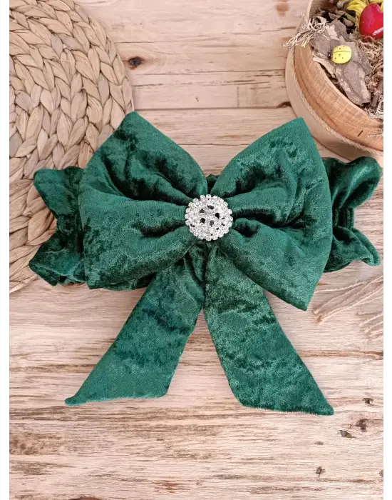 Omarı Yenidoğan İnci Fiyonklu Duvaklı Kundak Battaniyesi - Yeşil