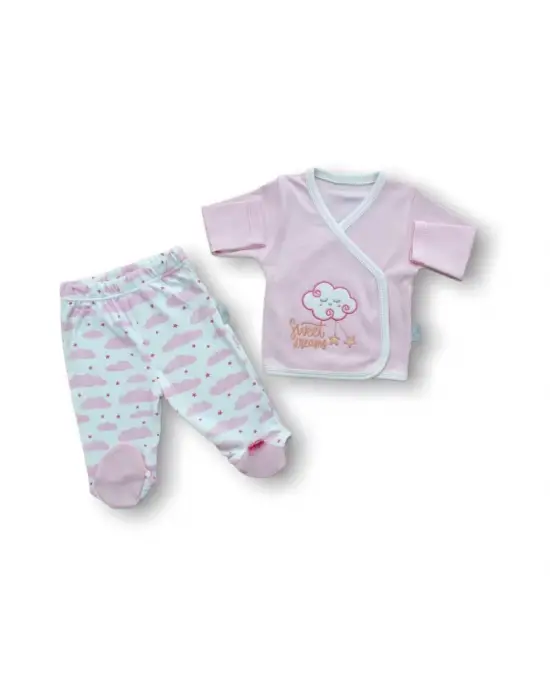 Omarı Rüya Gibi Nakışlı 5 Parça Hastane Çıkışı Takımı