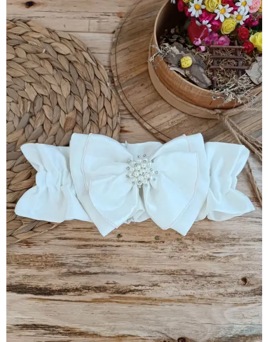 Omarı Yenidoğan Taç Nakışlı Wool Yün Kundak Bebek Battaniyesi