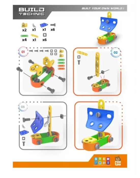 Omarı Yelkenli Build Technic - 22 Parça Mükemmel Montaj Kolaylığı