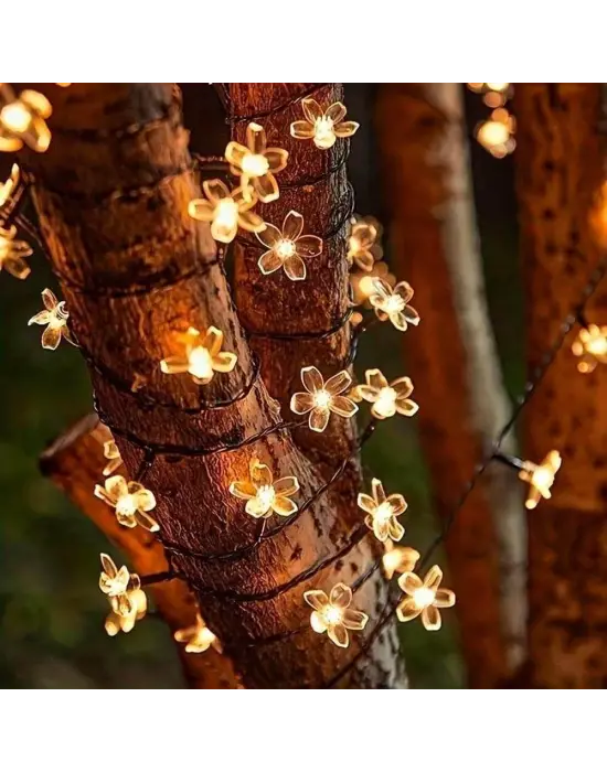 Solar 5m 50 Led Papatya Gün Işığı 8 Fonksiyonlu