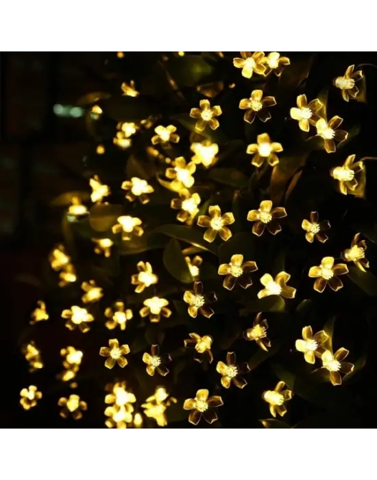 Solar 5m 50 Led Papatya Gün Işığı 8 Fonksiyonlu