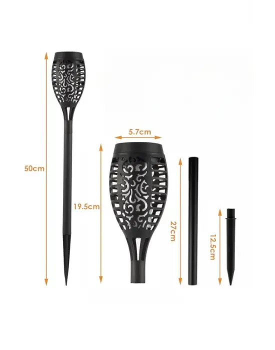 Solar Alev Efektli Bahçe Lambası