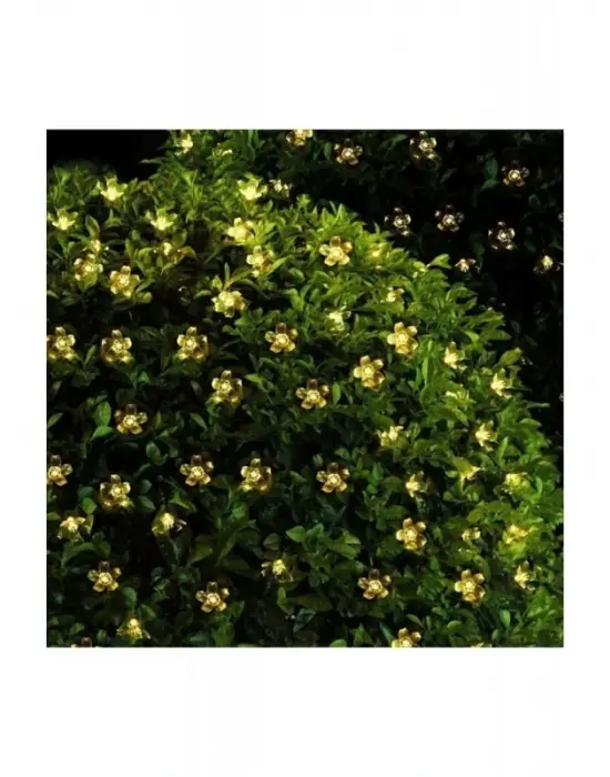 Solar Çiçekli Dekoratif 30 Led Bahçe Lambası