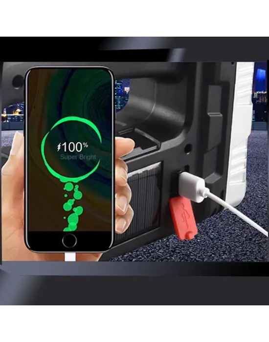 Solar Panelli Ledli Fener  Wt-614