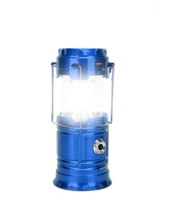 Solar Şarjlı Kamp Lambası Güneş Enerjili Kızaklı Kamp Feneri Çadır Feneri Led Işıldak