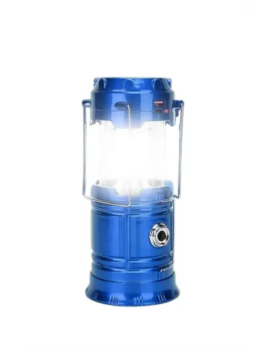 Solar Şarjlı Kamp Lambası Güneş Enerjili Kızaklı Kamp Feneri Çadır Feneri Led Işıldak