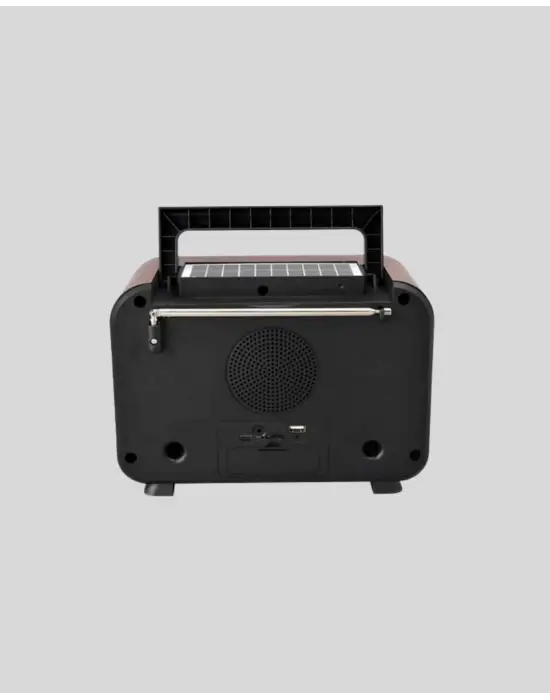 Şömine Efektli Solar Hoparlör Bluetooth 5.3 Radyo Aux Usb Tf Destekli