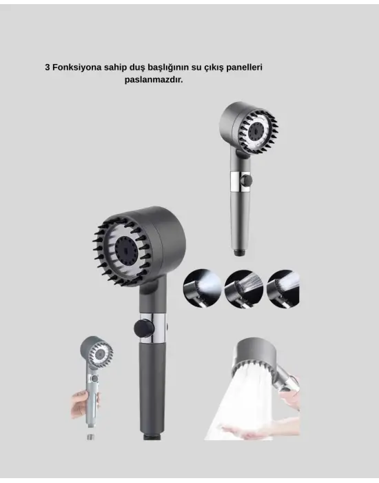 Spa Etkili Masaj Uçlu Duş Başlığı Ergonomik Tasarım