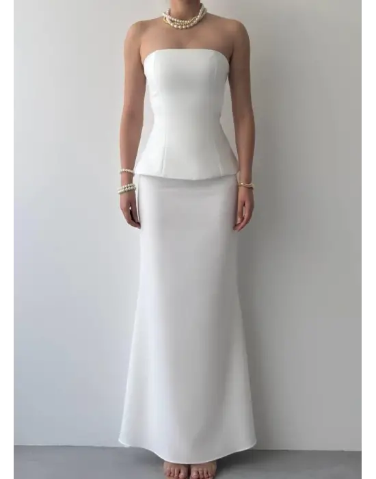 Spas Straplez Elbise