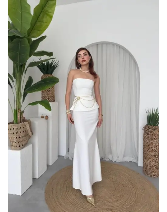 Spas Straplez Elbise