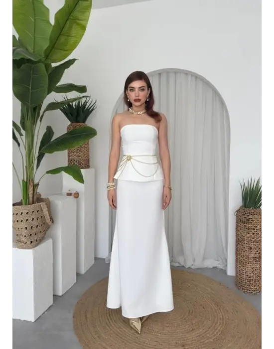 Spas Straplez Elbise