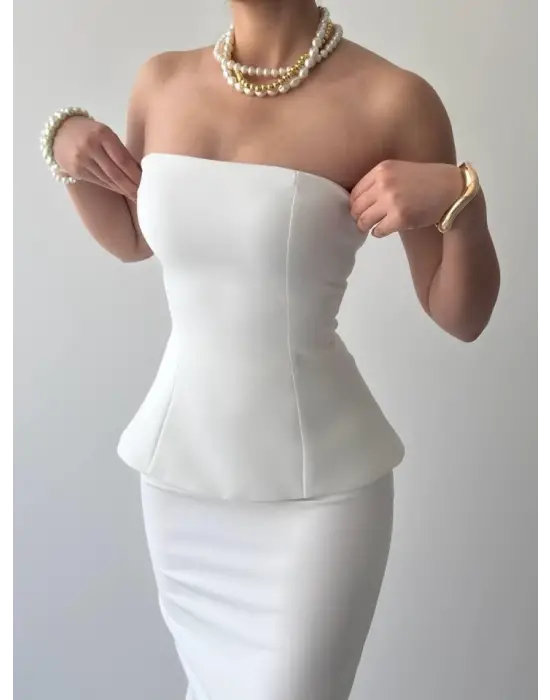 Spas Straplez Elbise