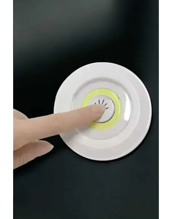 Spot Lamba Led Işık 3lü Uzaktan Kumandalı Pilli Yapışkanlı Kablosuz