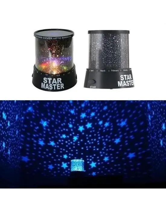 Star Master Pilli Gökyüzü Projeksiyonlu Led Renkli Yıldızlı Tavan Işık Yansıtma Gece Lambası