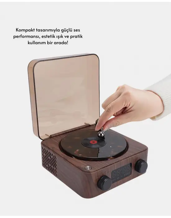 Stereo Bluetooth Hoparlör – Gece Lambalı Ve Saat Göstergeli