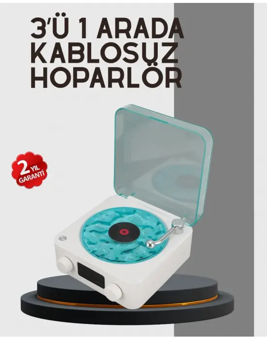 Stereo Sesli Gece Lambalı Bluetooth Hoparlör – Şık Vintage Tasarım