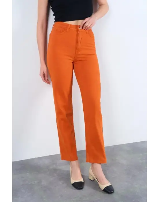 Strong Düz Pantolon - Oranj