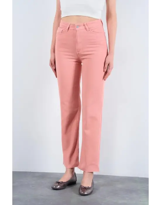 Strong Düz Pantolon - Pudra