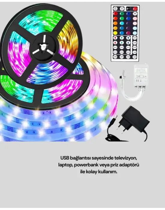 Su Geçirmez 10m Smart Şerit Led Tv Arkası Ve Oda Dekorasyonu İçin