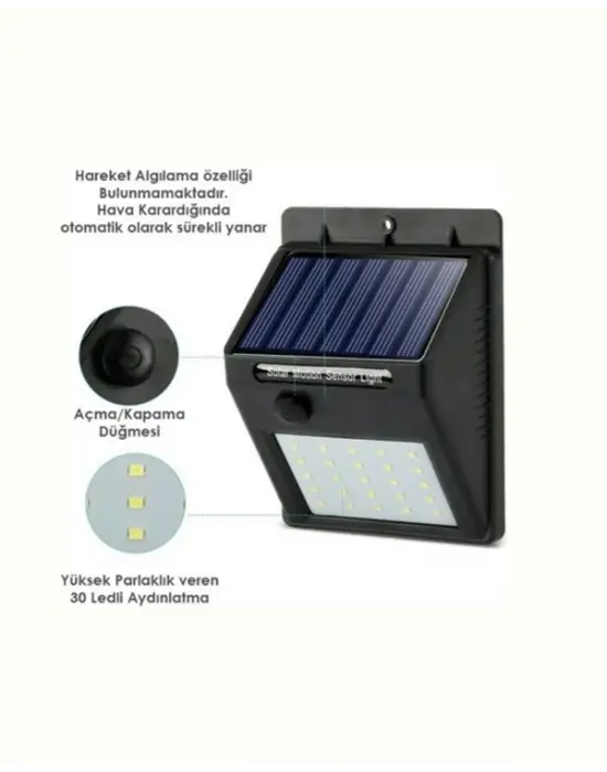 Su Geçirmez 20 Led Solar Aydınlatma | Dış Mekan İçin Pır Hareket Sensörü İle Akıllı Işık