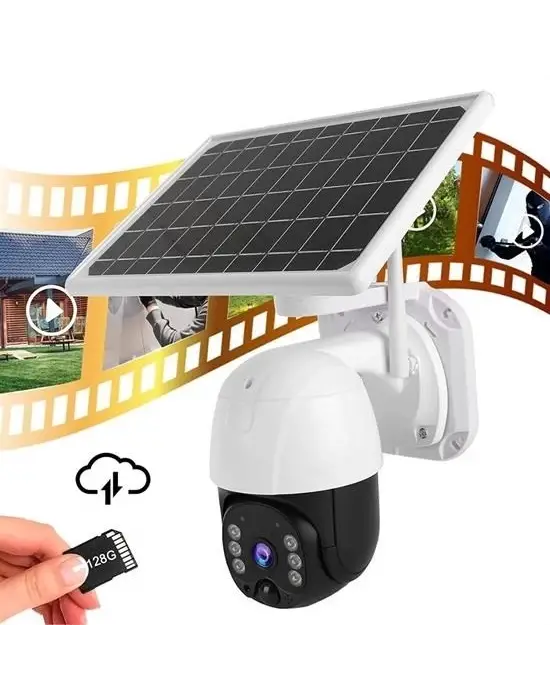 Omarı Wifi Bağlantılı Güvenlik Kamerası - Solar Panelli Su Geçirmez