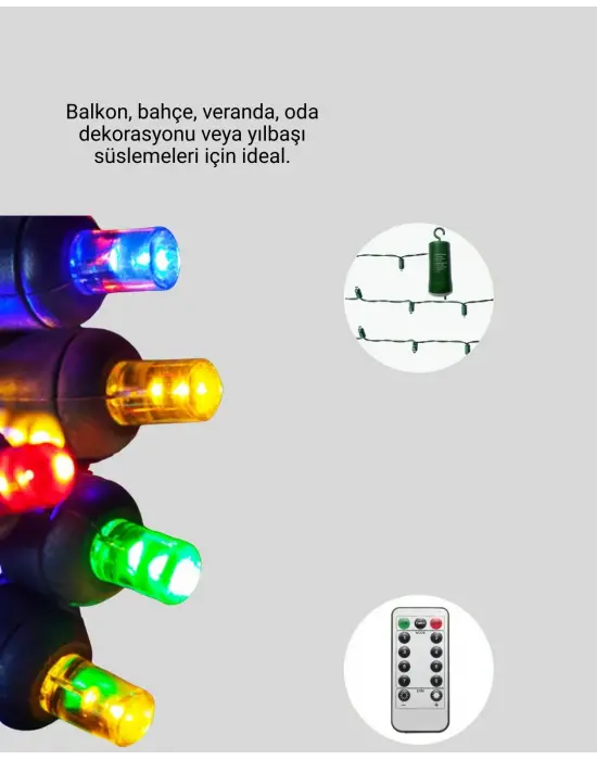 Su Geçirmez Pil Çalışan Led Perde Işık – İç Ve Dış Mekan